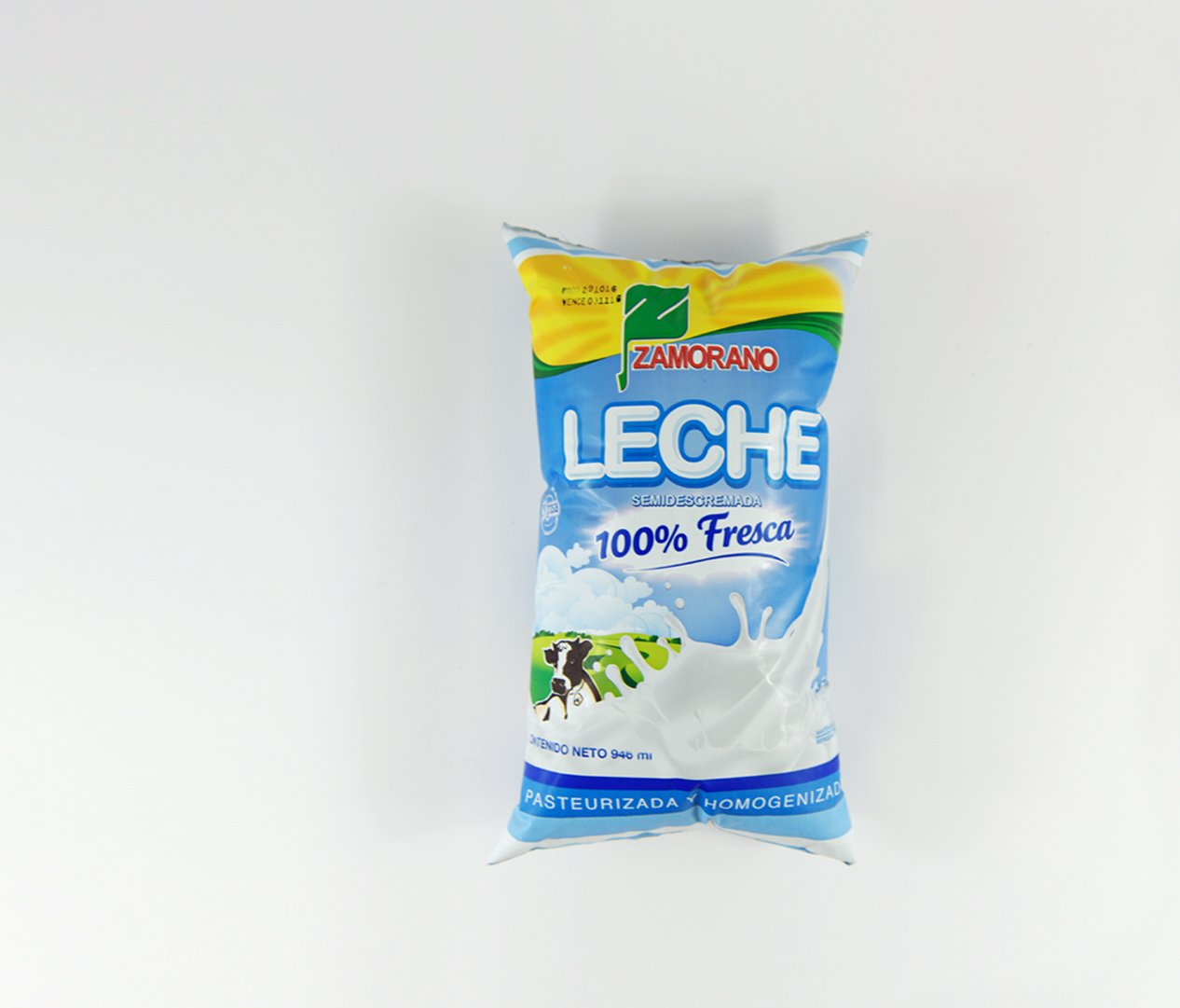 Leche semidescremada, Zamorano Bolsa 946 mL